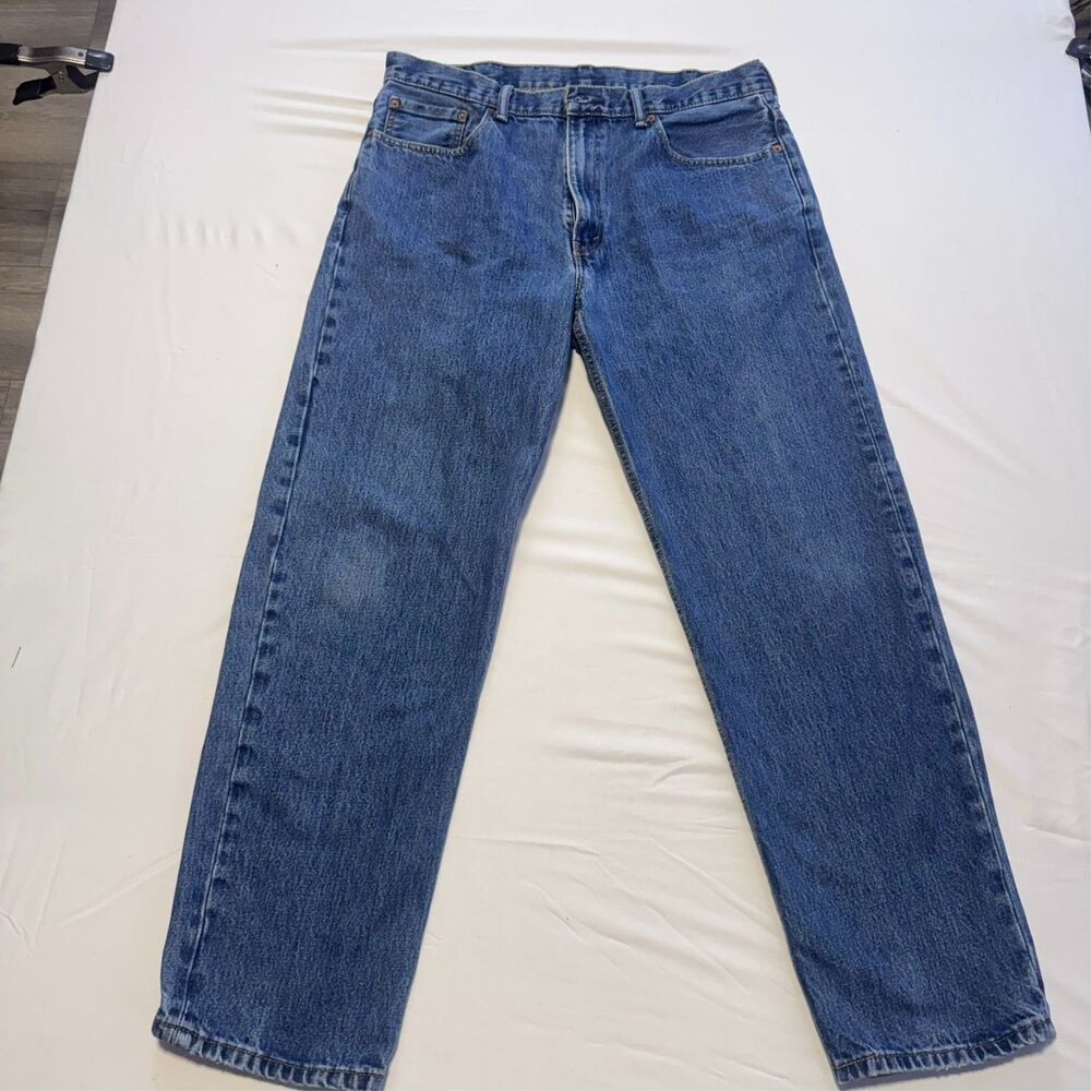 Levi's 550 Jeans Men 38x34 Denim Blue Jeans Relaxed Fit Straight Leg Casual